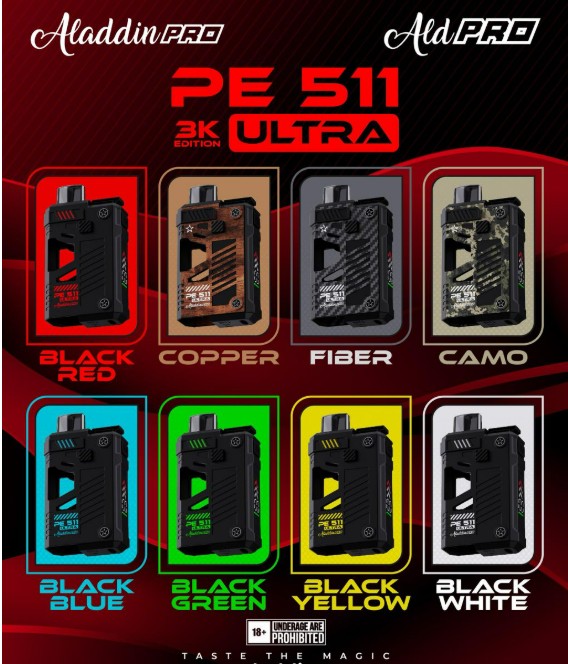 Aladdin Pro PE511 EXTRA 3K Puffs DSP Pod Fullset and Cartridge - Image 3